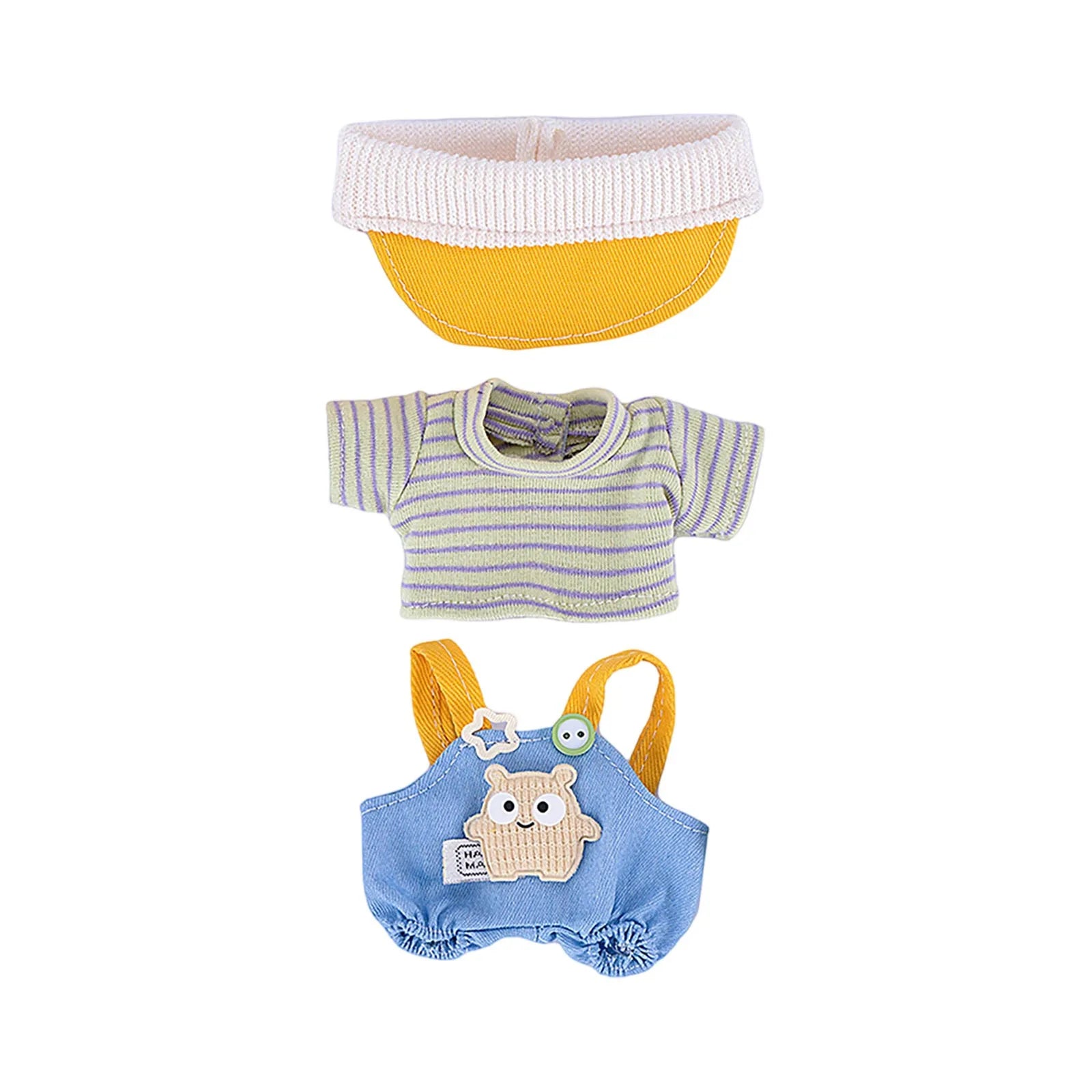 Doll Clothes Set For Labubu 17cm Plush Doll Accessories