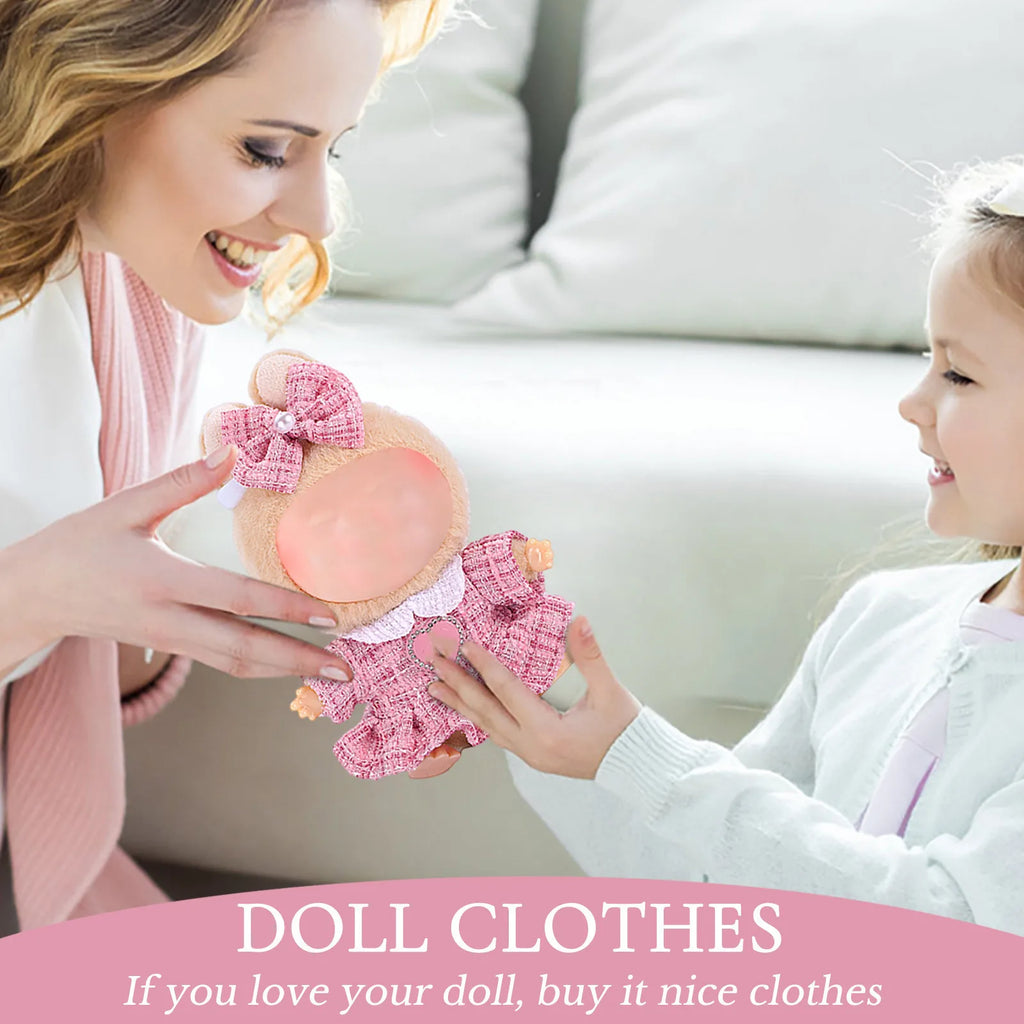 Doll Clothes Set For Labubu 17cm Plush Doll Accessories