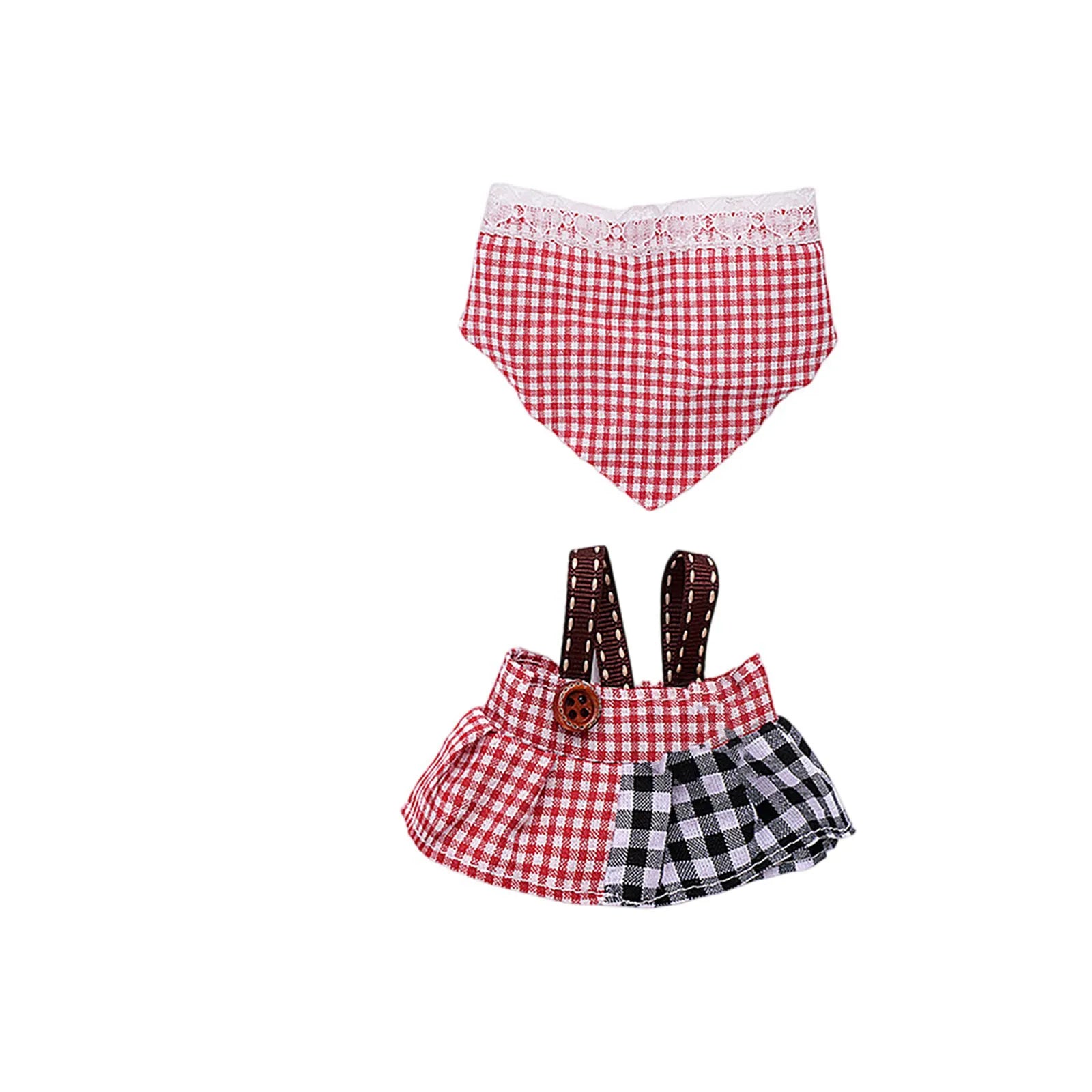 Doll Clothes Set For Labubu 17cm Plush Doll Accessories