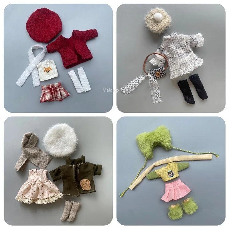 16-17cm Doll Clothes(NO Doll), Cute Dolls Outfit Accessories 2025 Fashion Style