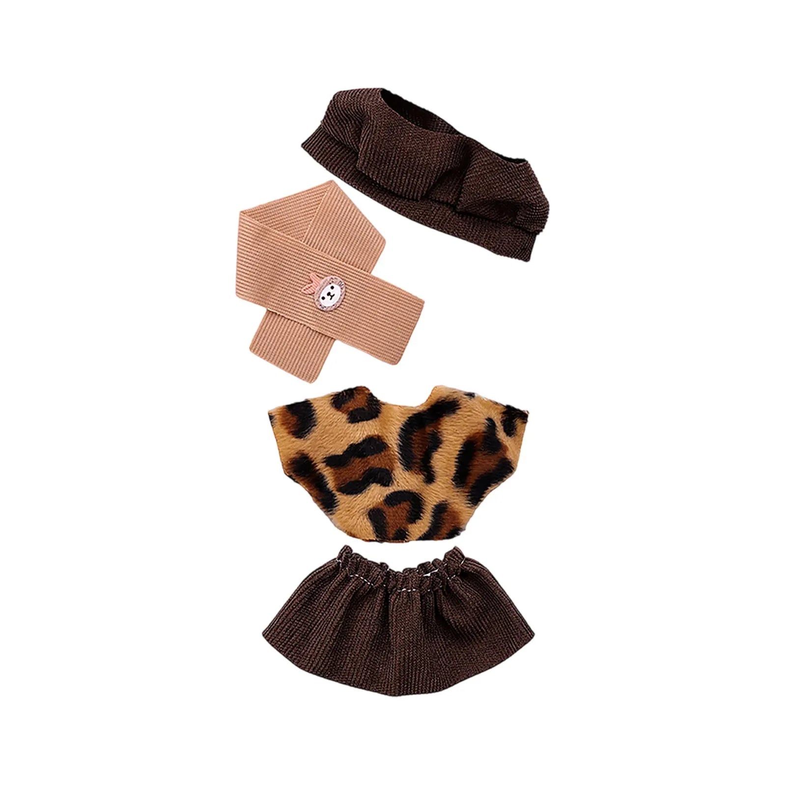 Doll Clothes Set For Labubu 17cm Plush Doll Accessories