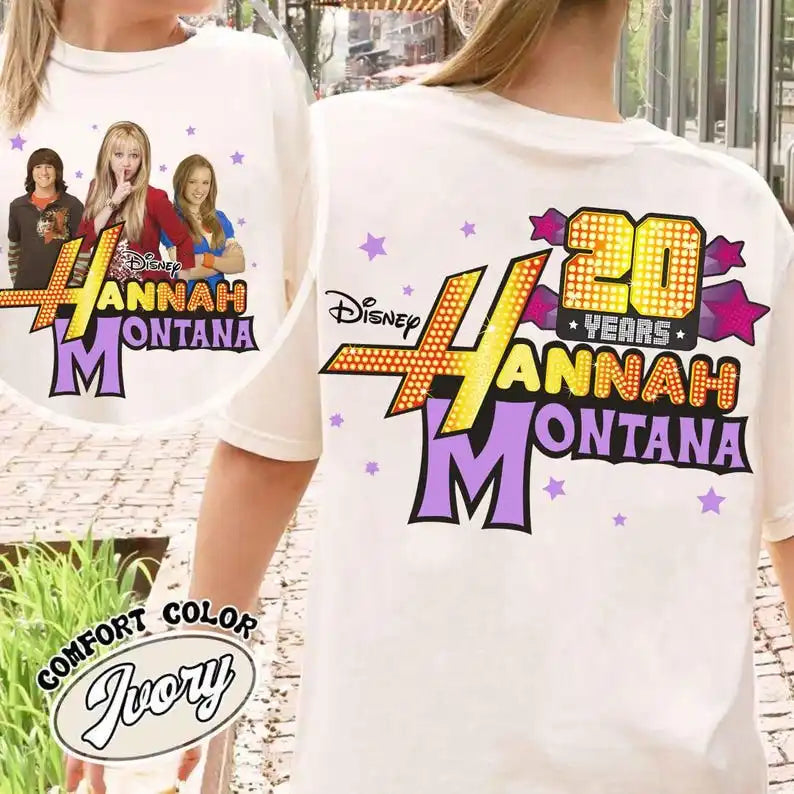 2-Sided Hannah Montana 20Th Anniversary Shirt Hannah Montana Tee Magic Kingdom