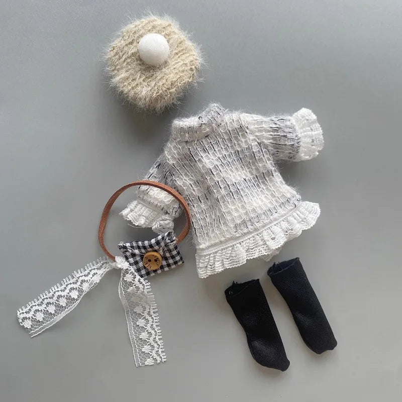 16-17cm Doll Clothes(NO Doll), Cute Dolls Outfit Accessories 2025 Fashion Style
