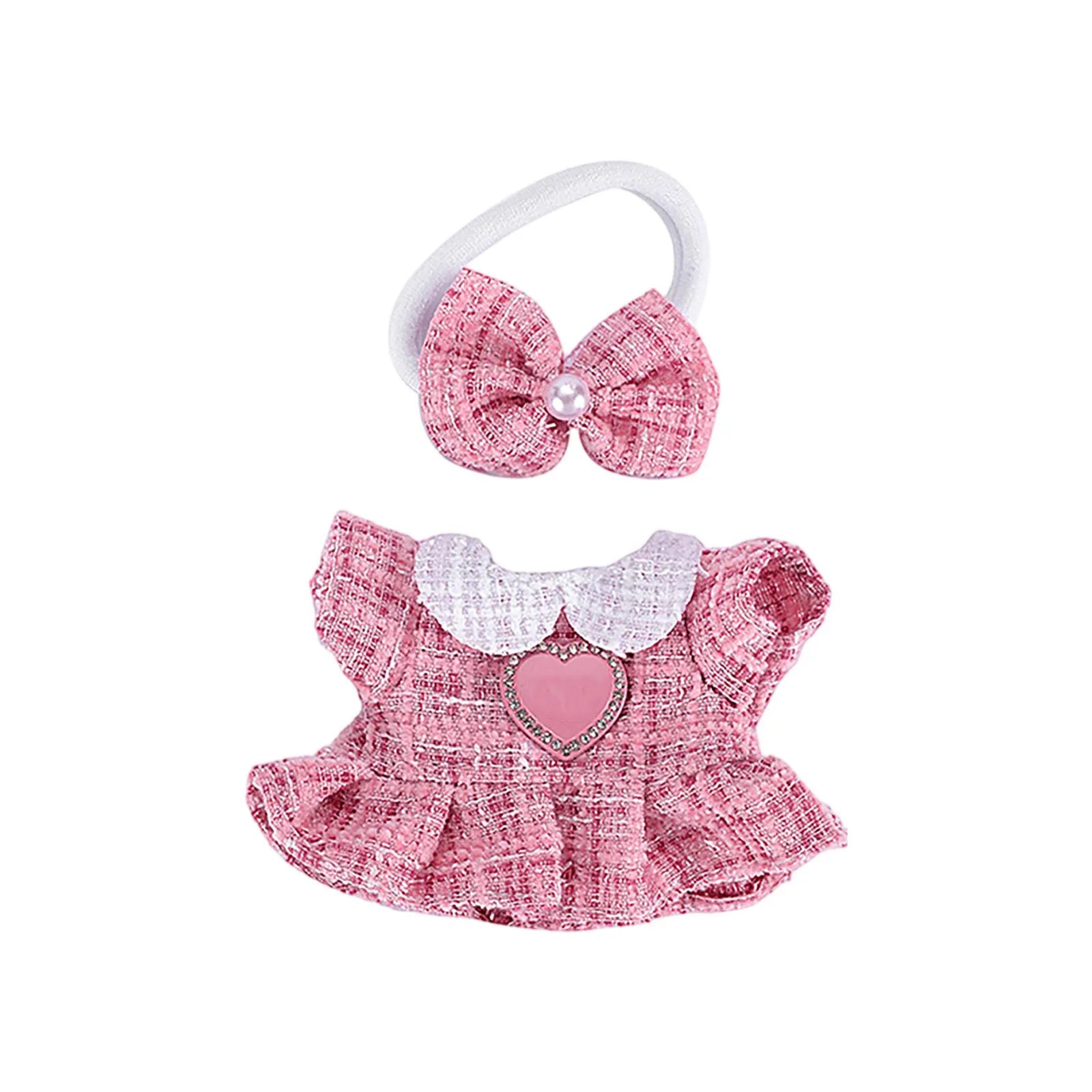 Doll Clothes Set For Labubu 17cm Plush Doll Accessories