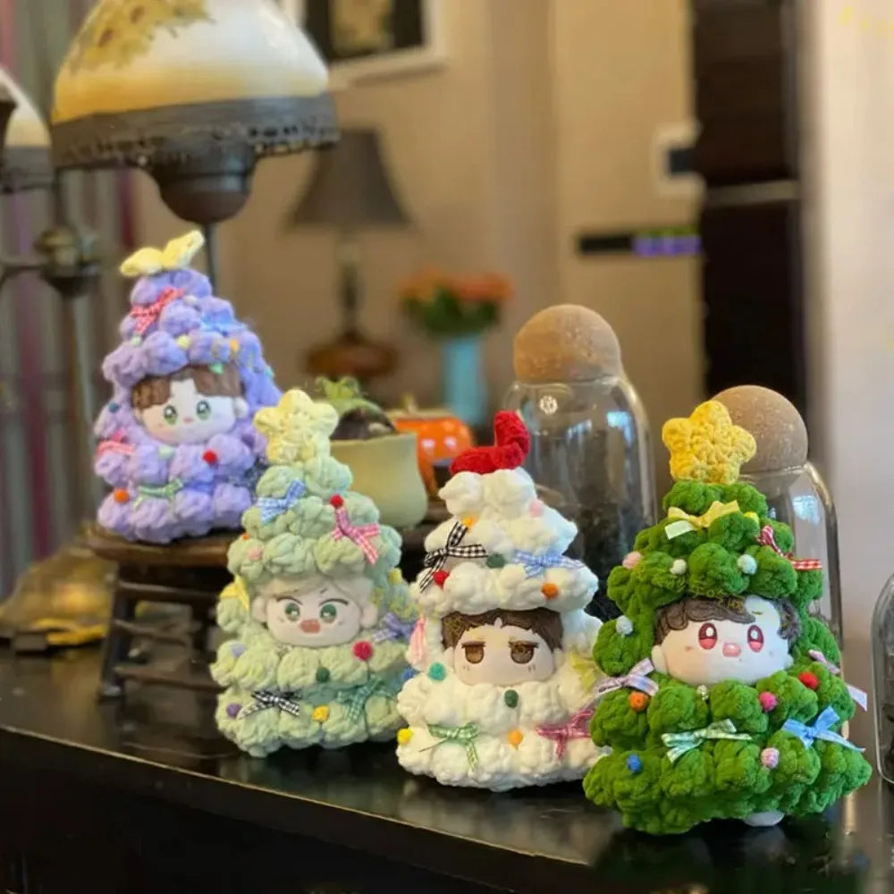 Clothes ONLY
Labubu Clothes Outfit Handmade Diy Material Package Knitted Crochet Christmas Tree Clothing 15/17cm Labubu Doll Christmas Gift