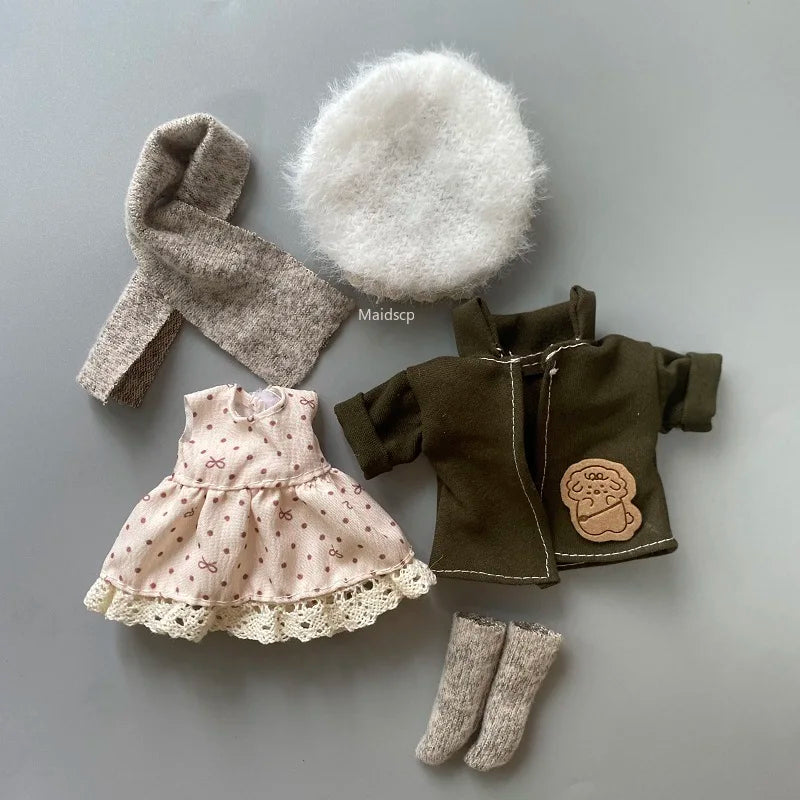 16-17cm Doll Clothes(NO Doll), Cute Dolls Outfit Accessories 2025 Fashion Style
