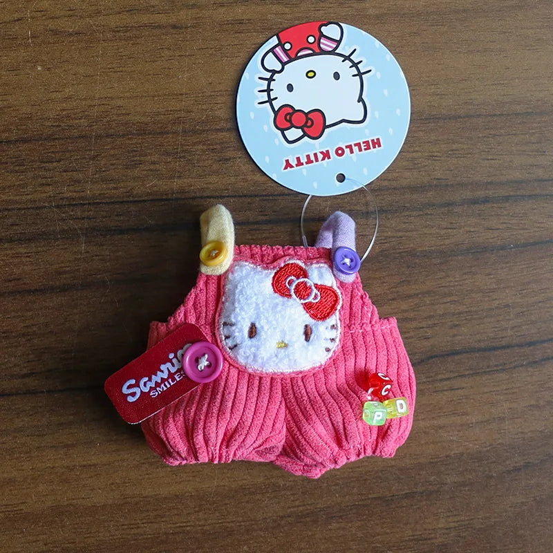 Sanrios Hellokittys Pochacco Kuromi Hat Doll'S Clothes Overalls for 17cm Labubu Clothes Accessories Trendy Outfit Girls Gifts