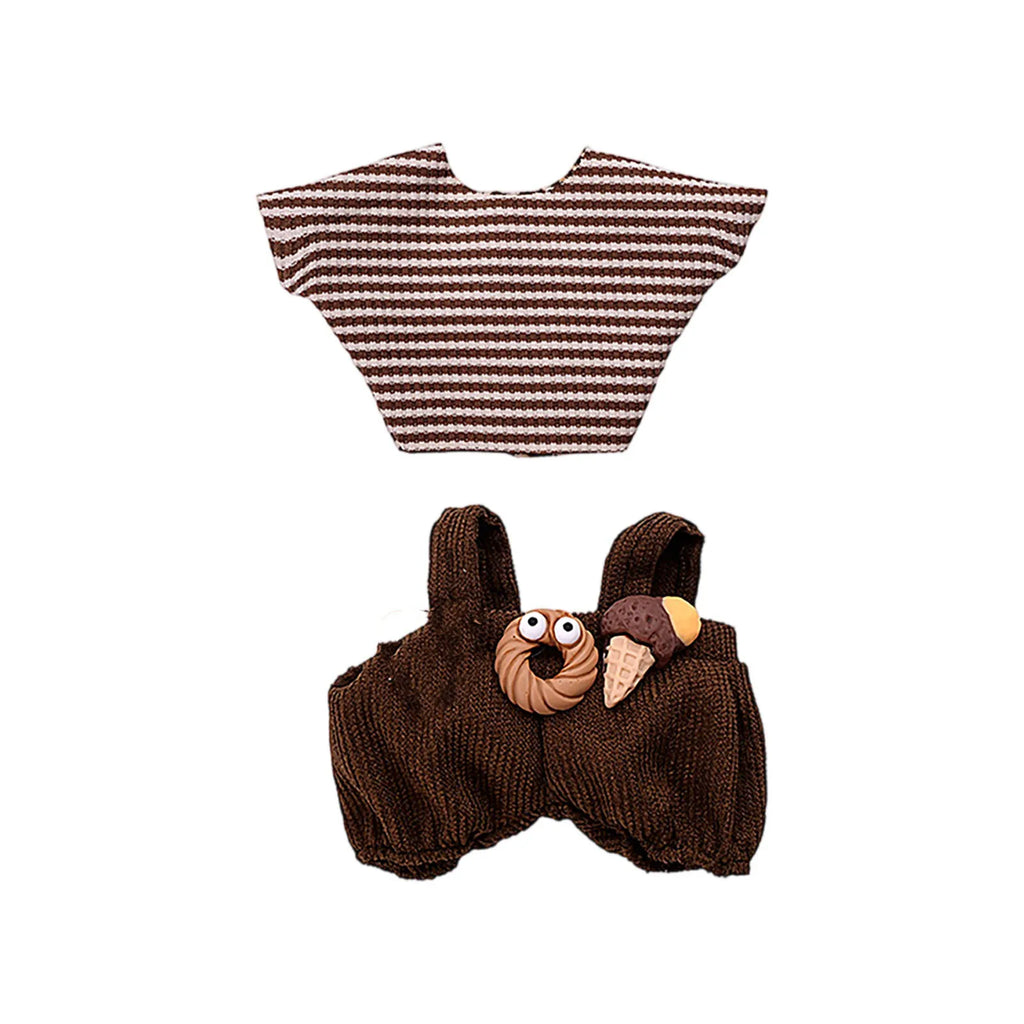 Doll Clothes Set For Labubu 17cm Plush Doll Accessories