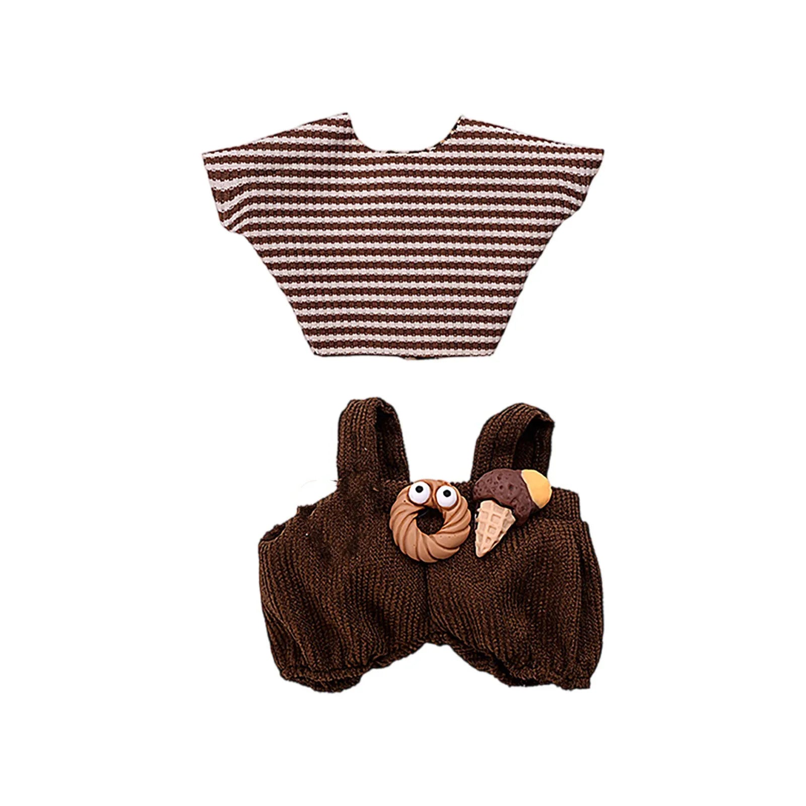 Doll Clothes Set For Labubu 17cm Plush Doll Accessories