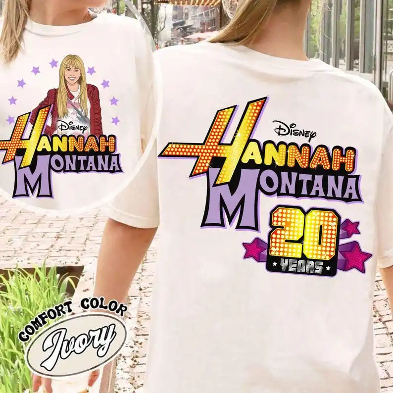 2-Sided Hannah Montana 20Th Anniversary Shirt Pop Star Tee, Magic Kingdom