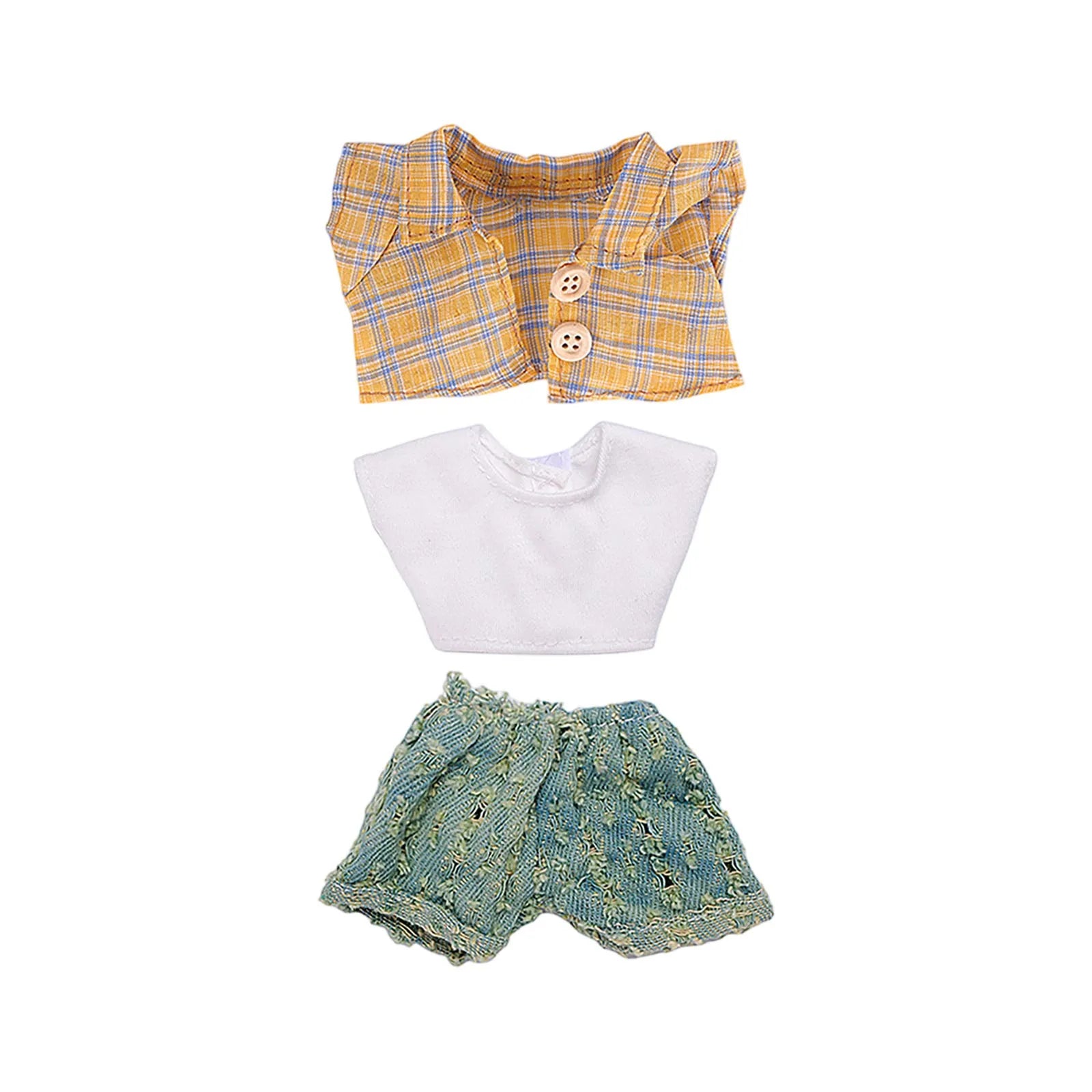 Doll Clothes Set For Labubu 17cm Plush Doll Accessories