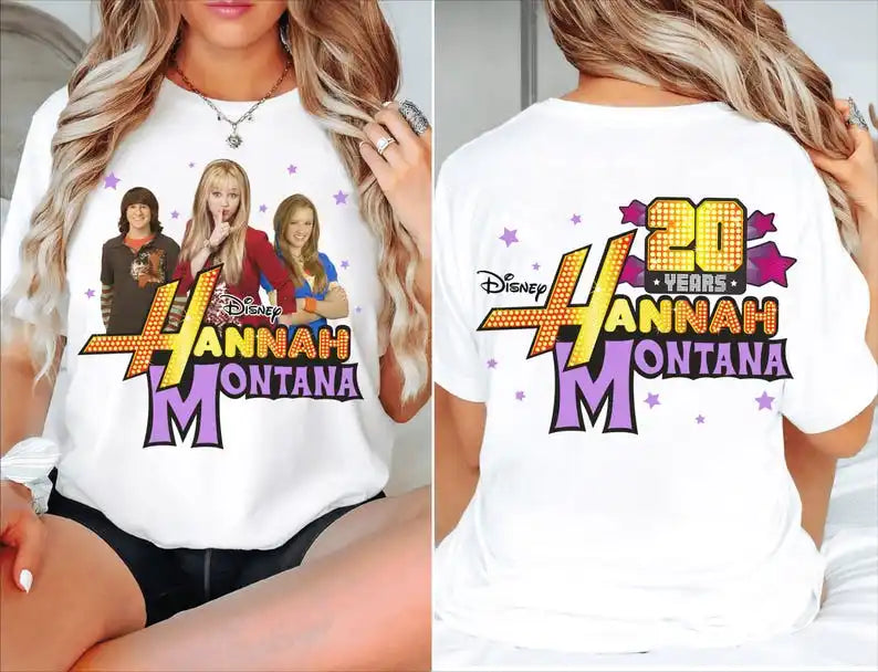 2-Sided Hannah Montana 20Th Anniversary Shirt Hannah Montana Tee Magic Kingdom