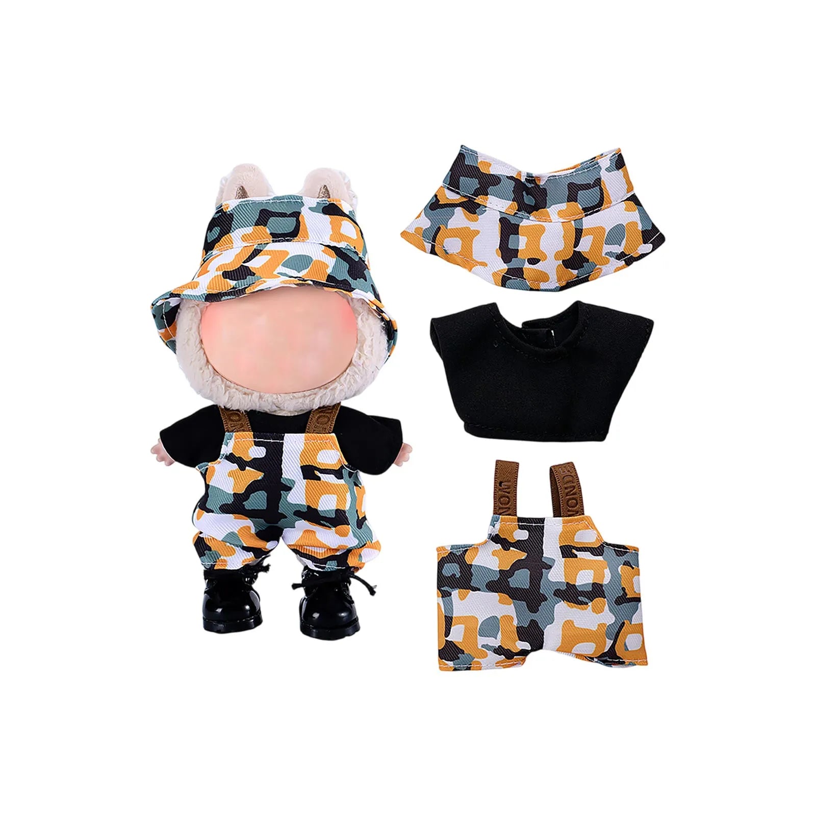 Doll Clothes Set For Labubu 17cm Plush Doll Accessories