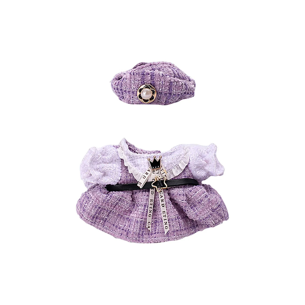 Doll Clothes Set For Labubu 17cm Plush Doll Accessories