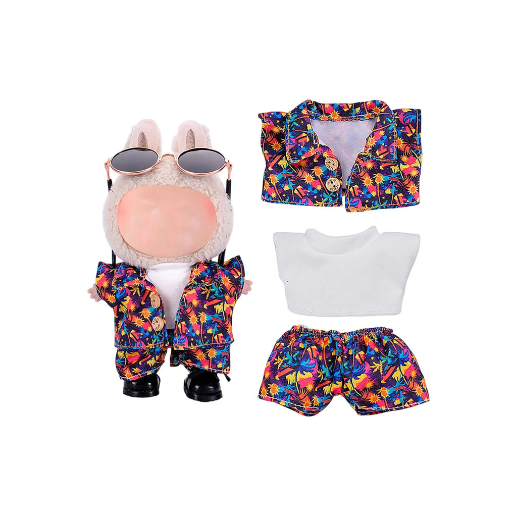 Doll Clothes Set For Labubu 17cm Plush Doll Accessories