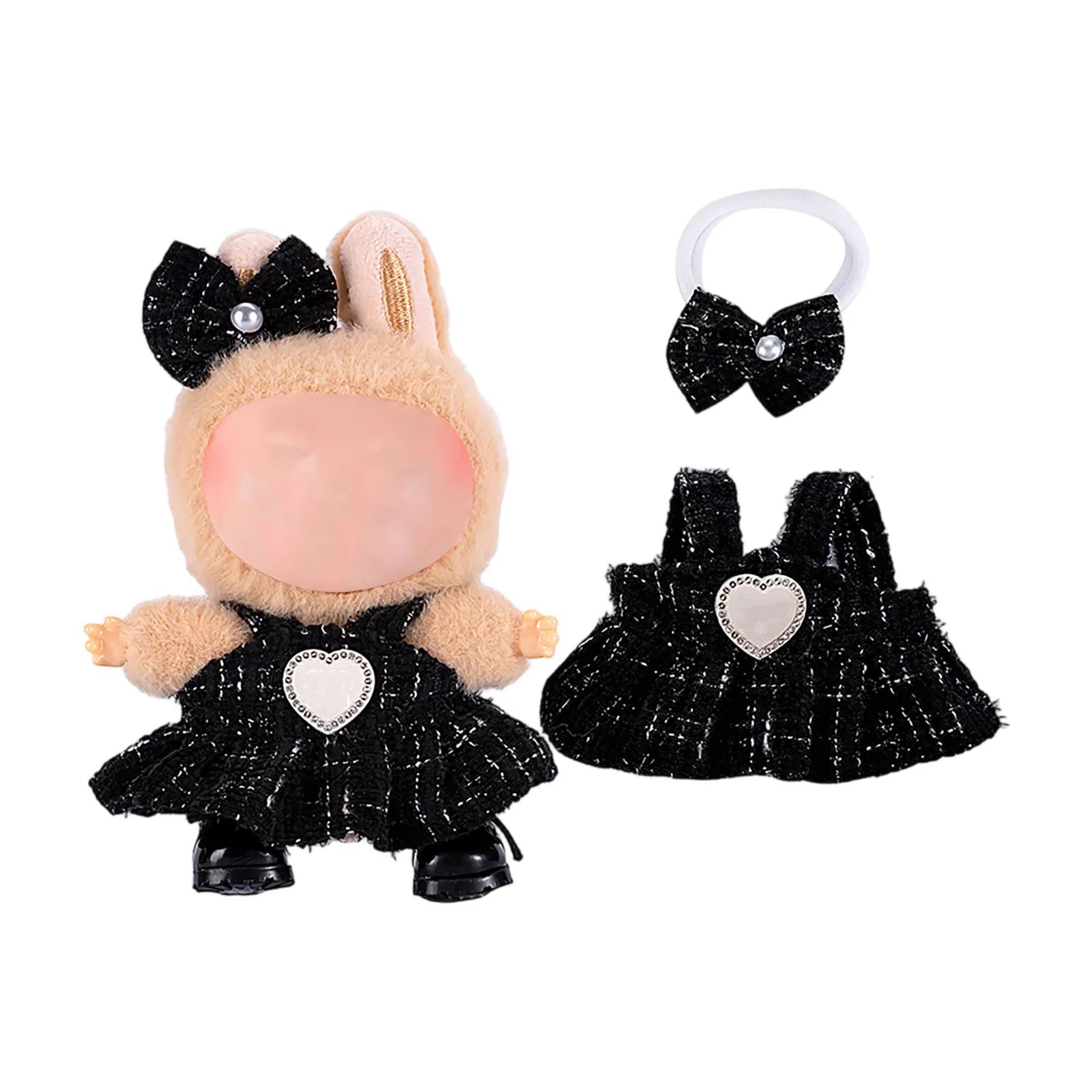 Doll Clothes Set For Labubu 17cm Plush Doll Accessories