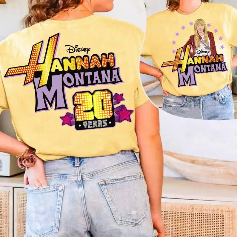 2-Sided Hannah Montana 20Th Anniversary Shirt Pop Star Tee, Magic Kingdom