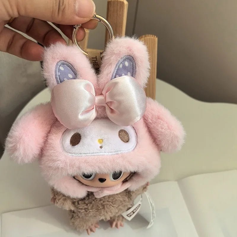 Labubu Cute Plush Headgear Vinyl Doll Hat Accessories