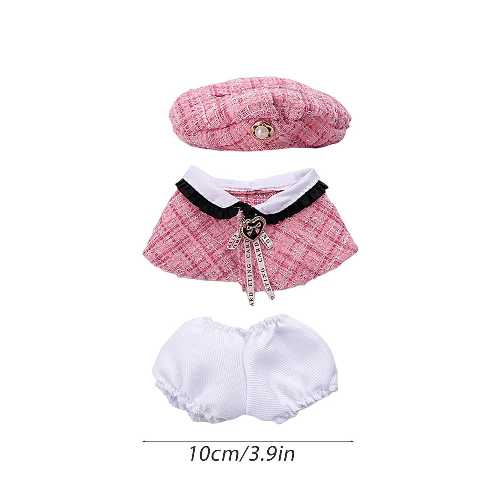 Doll Clothes Set For Labubu 17cm Plush Doll Accessories