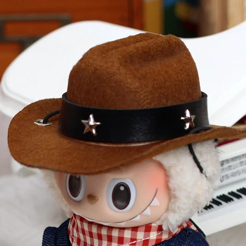 Ropa Labubu 17cm Labubu Doll Cowboy Style Doll Clothes Set Doll Decoration Accessories