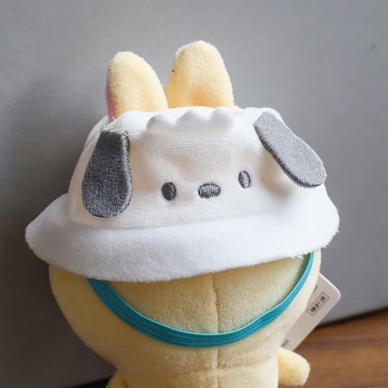 Sanrios Hellokittys Pochacco Kuromi Hat Doll'S Clothes Overalls for 17cm Labubu Clothes Accessories Trendy Outfit Girls Gifts