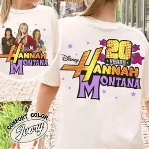 2-Sided Hannah Montana 20Th Anniversary Shirt Hannah Montana Tee Magic Kingdom