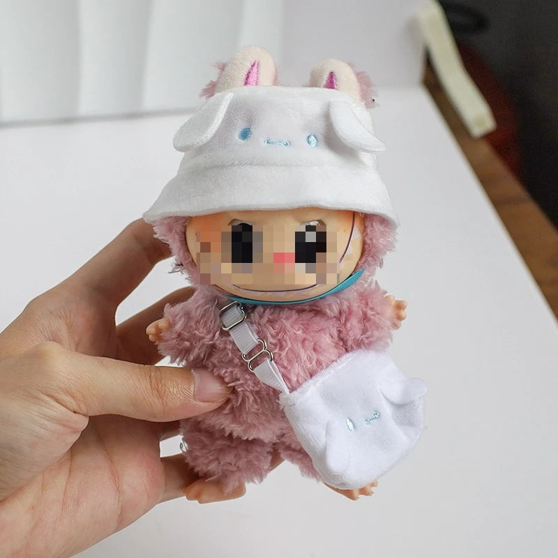 For Labubus doll hat and mini bag Set
